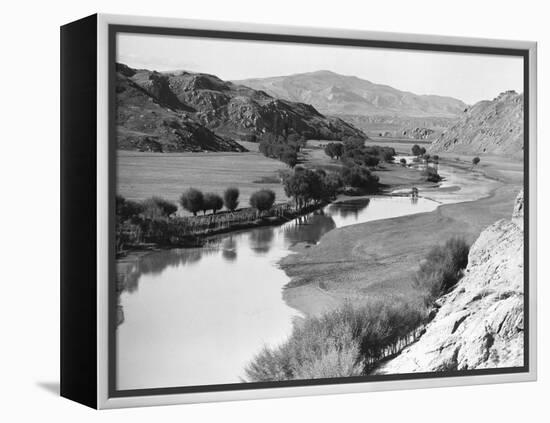 River and Valley in Kurdistan-null-Framed Premier Image Canvas