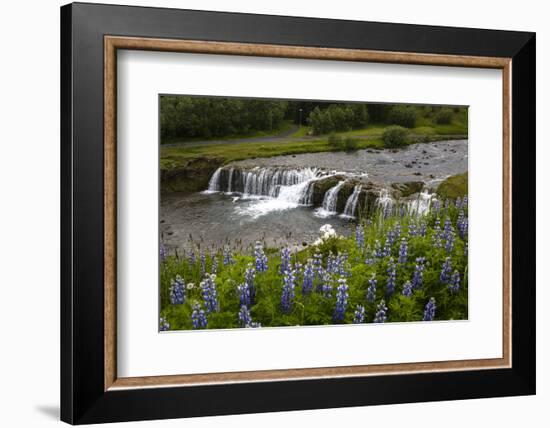 River and Waterfall in Hveragerdi, Reykjanes Peninsula, Iceland, Polar Regions-Yadid Levy-Framed Photographic Print