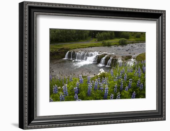 River and Waterfall in Hveragerdi, Reykjanes Peninsula, Iceland, Polar Regions-Yadid Levy-Framed Photographic Print