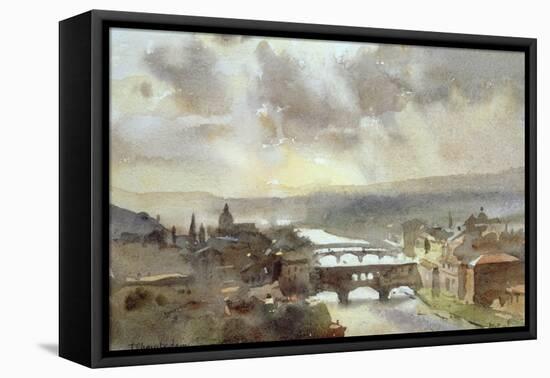 River Arno, Florence-Trevor Chamberlain-Framed Premier Image Canvas
