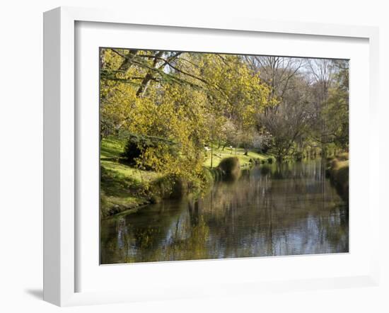 River Avon in Botanic Gardens, Christchurch, Canterbury, South Island, New Zealand, Pacific-Nick Servian-Framed Photographic Print