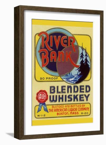 River Bank Blended Whiskey-null-Framed Art Print