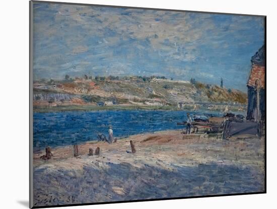 River Banks at Saint-Mammès, 1884 (Oil on Canvas)-Alfred Sisley-Mounted Giclee Print