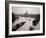 River Barges Coming Down on Chao Phraya River with a View of Wat Chaiwatthanaram, 1980-null-Framed Photographic Print