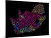 River Basins Of South Africa In Rainbow Colours-Grasshopper Geography-Mounted Giclee Print
