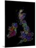 River Basins of the British Isles in Rainbow Colours-Grasshopper Geography-Mounted Giclee Print