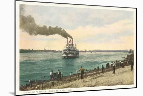 River Boat, Rock Island, Illinois-null-Mounted Art Print