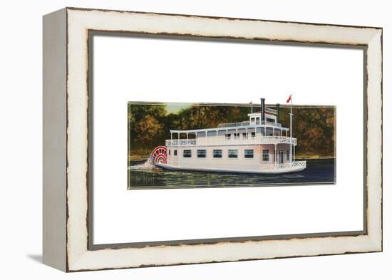 River Boat-Tim Knepp-Framed Premier Image Canvas