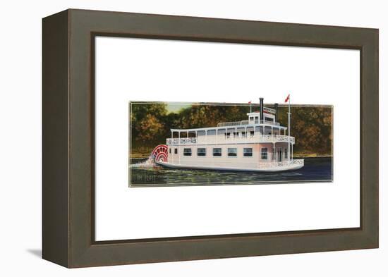 River Boat-Tim Knepp-Framed Premier Image Canvas