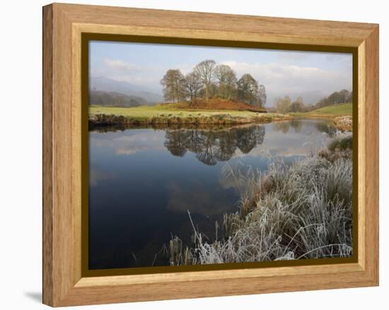 River Brathay in Winter, Near Elterwater, Lake District, Cumbria, England, United Kingdom-Steve & Ann Toon-Framed Premier Image Canvas