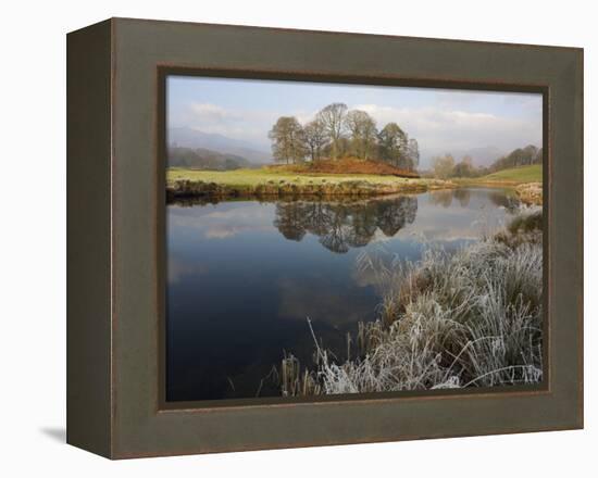 River Brathay in Winter, Near Elterwater, Lake District, Cumbria, England, United Kingdom-Steve & Ann Toon-Framed Premier Image Canvas