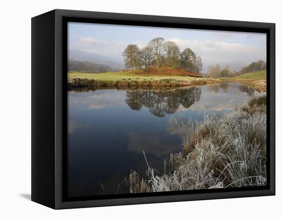River Brathay in Winter, Near Elterwater, Lake District, Cumbria, England, United Kingdom-Steve & Ann Toon-Framed Premier Image Canvas