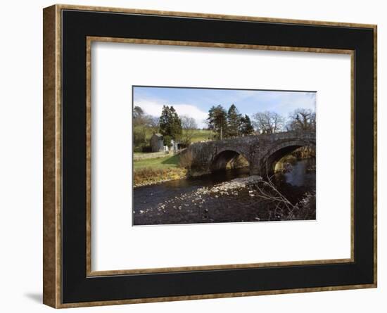 River Caldew and Road Bridge at Sebergham, Cumberland, 20th century-CM Dixon-Framed Photographic Print