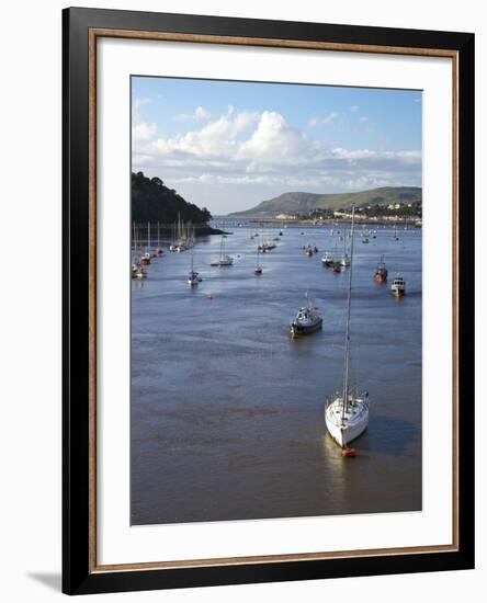 River Conwy Estuary Looking to Deganwy and Great Orme, Llandudno, Summer, Gwynedd, North Wales, UK-Peter Barritt-Framed Photographic Print