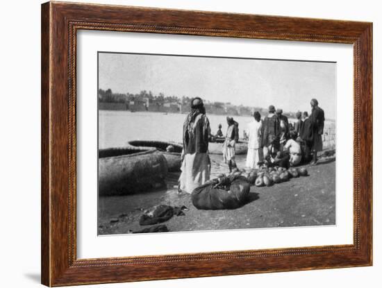 River Craft Laden with Melons, Tigris River, Baghdad, Iraq, 1917-1919-null-Framed Giclee Print