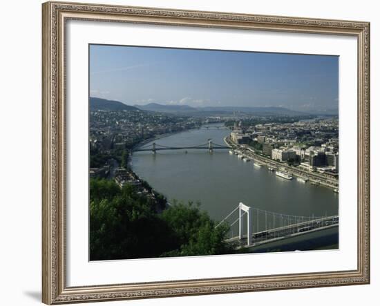 River Danube and City, Budapest, Hungary-G Richardson-Framed Photographic Print