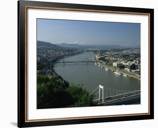 River Danube and City, Budapest, Hungary-G Richardson-Framed Photographic Print