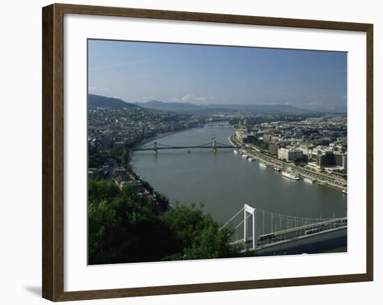 River Danube and City, Budapest, Hungary-G Richardson-Framed Photographic Print