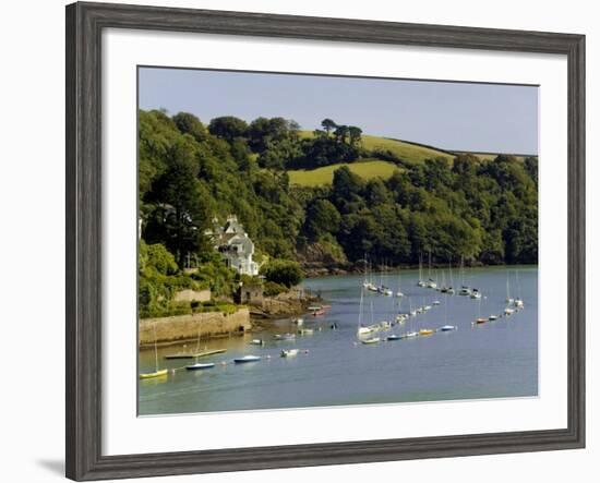 River Dart Estuary, Dartmouth, South Hams, Devon, England, United Kingdom-David Hughes-Framed Photographic Print