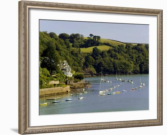 River Dart Estuary, Dartmouth, South Hams, Devon, England, United Kingdom-David Hughes-Framed Photographic Print