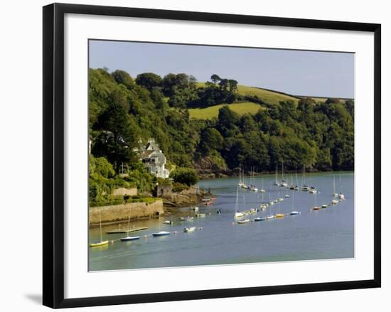 River Dart Estuary, Dartmouth, South Hams, Devon, England, United Kingdom-David Hughes-Framed Photographic Print