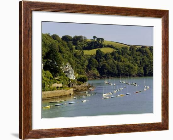 River Dart Estuary, Dartmouth, South Hams, Devon, England, United Kingdom-David Hughes-Framed Photographic Print