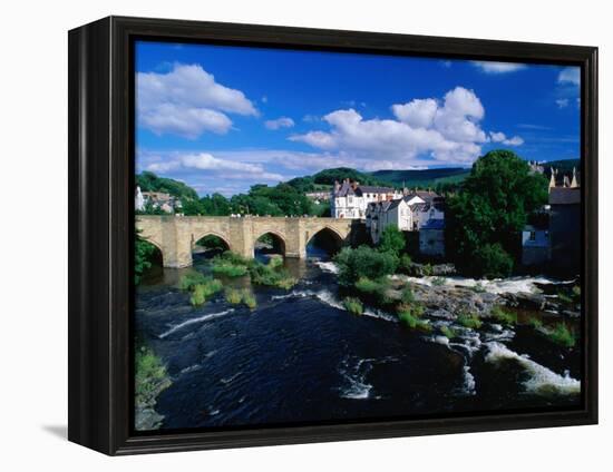 River Dee Flowing Under Bridge Through Town, Llangollen, United Kingdom-Anders Blomqvist-Framed Premier Image Canvas