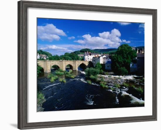 River Dee Flowing Under Bridge Through Town, Llangollen, United Kingdom-Anders Blomqvist-Framed Photographic Print