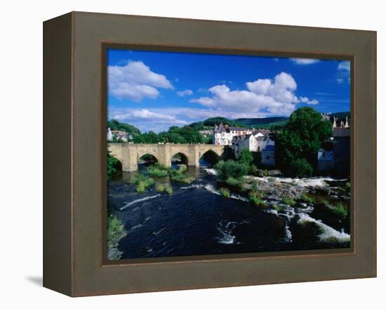 River Dee Flowing Under Bridge Through Town, Llangollen, United Kingdom-Anders Blomqvist-Framed Premier Image Canvas