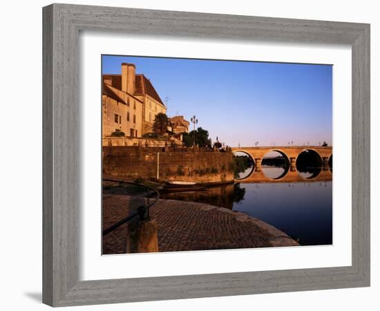 River Dordogne at Bergerac, Dordogne, Aquitaine, France-David Hughes-Framed Photographic Print