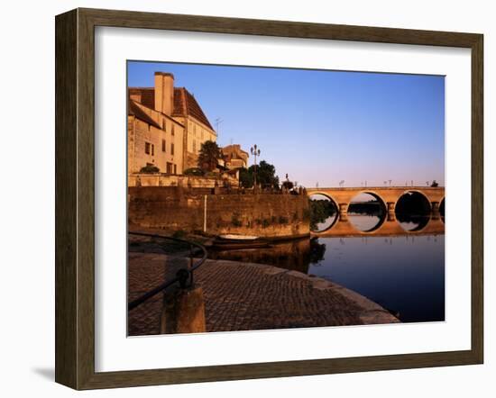 River Dordogne at Bergerac, Dordogne, Aquitaine, France-David Hughes-Framed Photographic Print