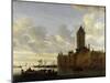 River Estuary with Fortified Town-Salomon Jacobsz van Ruisdael-Mounted Giclee Print