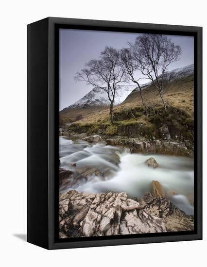 River Etive Flowing Through a Narrow Granite Gorge, Glen Etive, Highland, Scotland, United Kingdom-Lee Frost-Framed Premier Image Canvas