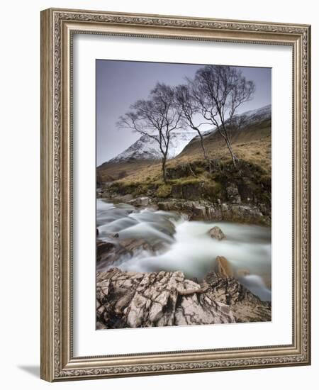 River Etive Flowing Through a Narrow Granite Gorge, Glen Etive, Highland, Scotland, United Kingdom-Lee Frost-Framed Photographic Print