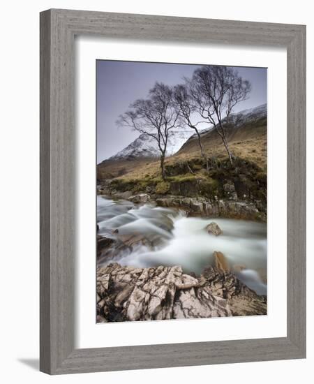 River Etive Flowing Through a Narrow Granite Gorge, Glen Etive, Highland, Scotland, United Kingdom-Lee Frost-Framed Photographic Print