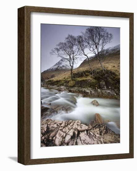 River Etive Flowing Through a Narrow Granite Gorge, Glen Etive, Highland, Scotland, United Kingdom-Lee Frost-Framed Photographic Print