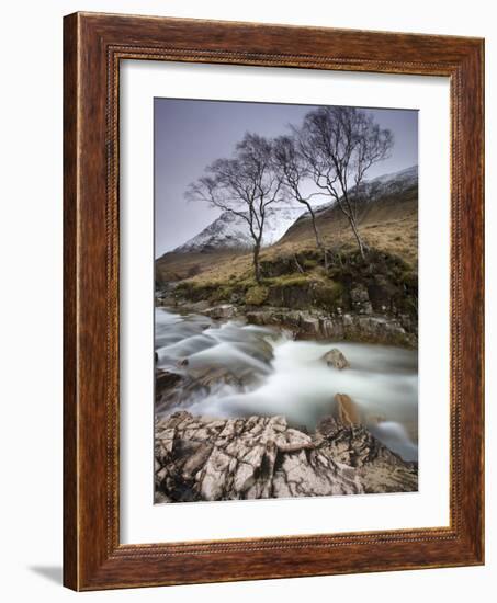 River Etive Flowing Through a Narrow Granite Gorge, Glen Etive, Highland, Scotland, United Kingdom-Lee Frost-Framed Photographic Print