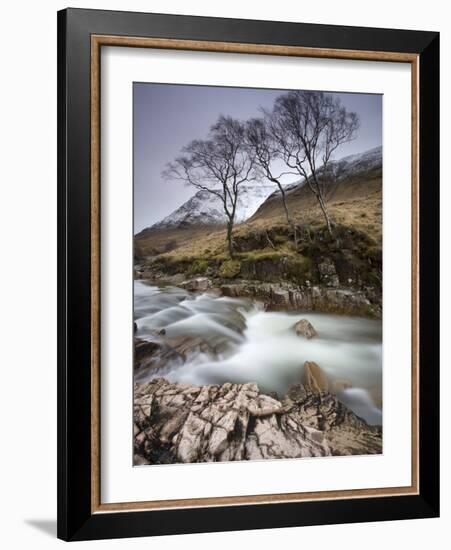 River Etive Flowing Through a Narrow Granite Gorge, Glen Etive, Highland, Scotland, United Kingdom-Lee Frost-Framed Photographic Print