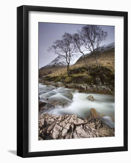 River Etive Flowing Through a Narrow Granite Gorge, Glen Etive, Highland, Scotland, United Kingdom-Lee Frost-Framed Photographic Print