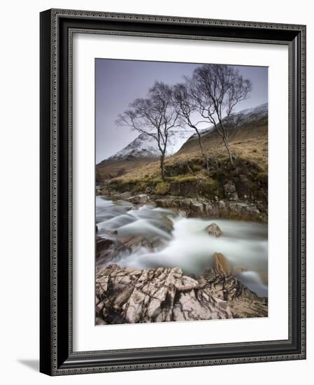 River Etive Flowing Through a Narrow Granite Gorge, Glen Etive, Highland, Scotland, United Kingdom-Lee Frost-Framed Photographic Print