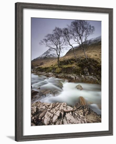 River Etive Flowing Through a Narrow Granite Gorge, Glen Etive, Highland, Scotland, United Kingdom-Lee Frost-Framed Photographic Print