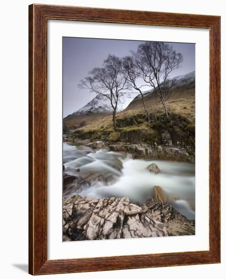 River Etive Flowing Through a Narrow Granite Gorge, Glen Etive, Highland, Scotland, United Kingdom-Lee Frost-Framed Photographic Print