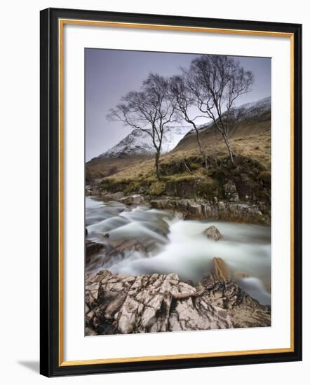 River Etive Flowing Through a Narrow Granite Gorge, Glen Etive, Highland, Scotland, United Kingdom-Lee Frost-Framed Photographic Print