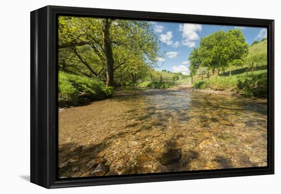 River Exe, Near Winsford, Exmoor National Park, Somerset, UK-Ross Hoddinott-Framed Premier Image Canvas