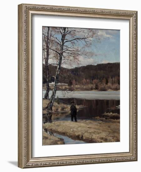 River fisher, 1888-Carl Julius Lorck-Framed Giclee Print