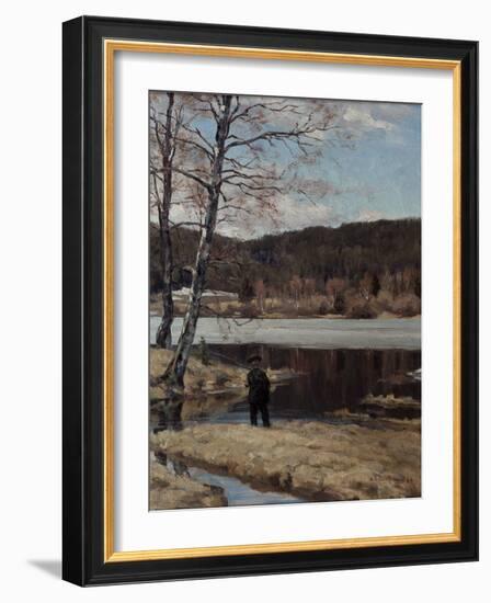 River fisher, 1888-Carl Julius Lorck-Framed Giclee Print