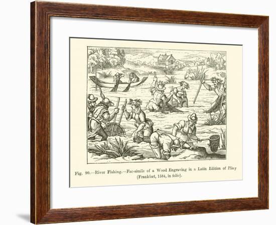 River Fishing-null-Framed Giclee Print