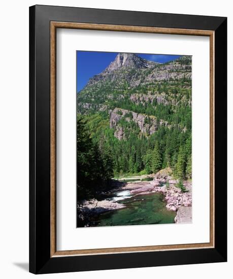 River Flowing Below Mountains-Neil Rabinowitz-Framed Photographic Print