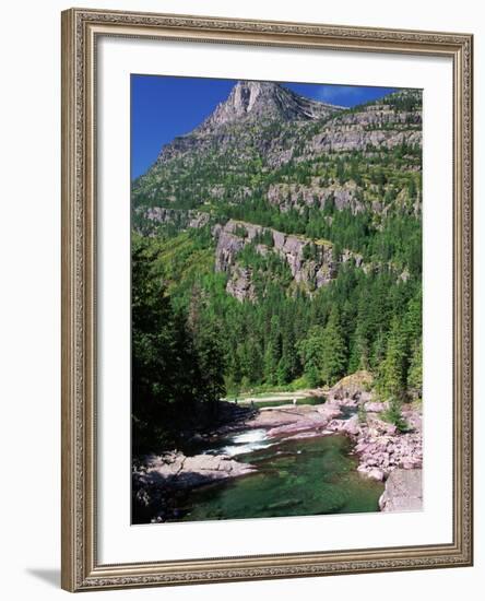 River Flowing Below Mountains-Neil Rabinowitz-Framed Photographic Print