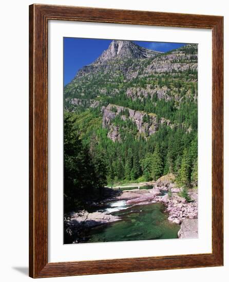 River Flowing Below Mountains-Neil Rabinowitz-Framed Photographic Print
